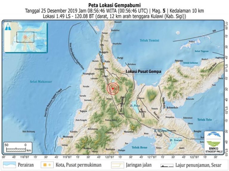 Wilayah Sigi Diguncang Gempa Magnitute 5 0 SR